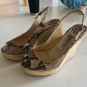 Jimmy choo wedge snakeskin sz 39